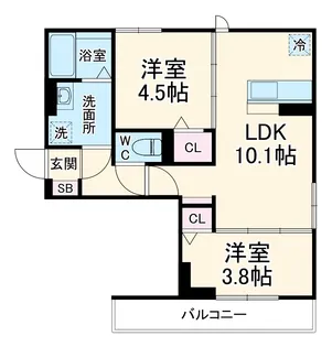 アルコイーリス【2階】の間取り