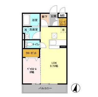 フォレストヴィラ(天久保)【1階】の間取り