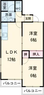 メゾン上岡田A【2階】の間取り