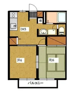 コーポはなみずきA【2階】の間取り