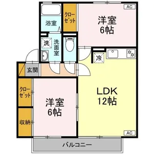 K’Sパビリオン B【103号室】の間取り
