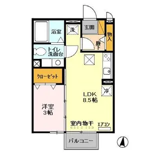 マロンハイム A【1階】の間取り