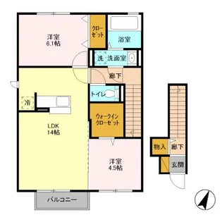 コンフォール千現Ⅱ A【2階】の間取り