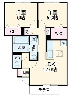 フォレヴィラージュ A【1階】の間取り