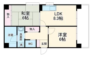 レスカール鵜の森【304号室】の間取り