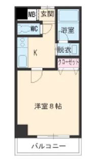 ソレーユ高畑【205号室】の間取り