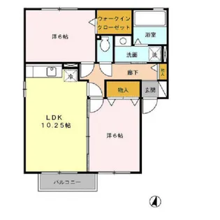 ムーン・コート B【2階】の間取り