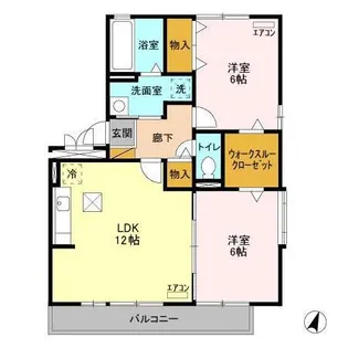 グランドゥールⅢ B【1階】の間取り