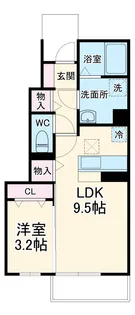 メイ アジュールD棟【1階】の間取り