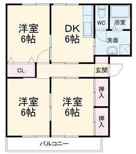 グランデージToga【203号室】の間取り