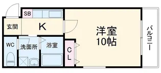 オレンジヴィラ若水【101号室】の間取り