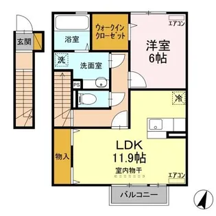 シュタットみどりの C【2階】の間取り