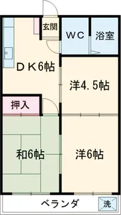 渡辺ハイツ【202号室】の間取り