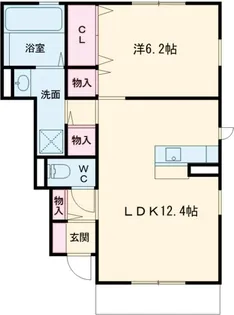 アビタシオンプリュネ【1階】の間取り