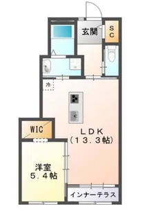 シュキュールB【102号室】の間取り