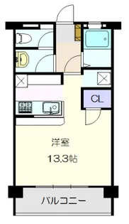 OS・SKYマンション鹿子【4階】の間取り