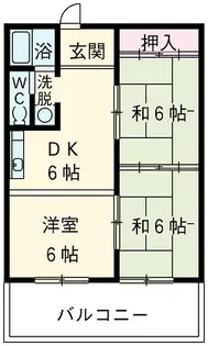 カスミハイツ【1階】の間取り