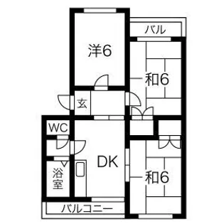 ガーデン上地【1階】の間取り
