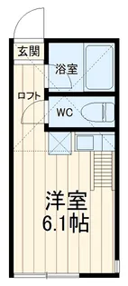 ユナイト衣笠パトリシアの瞳【2階】の間取り