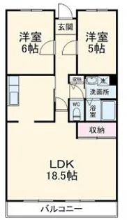 クレール桜田【402号室】の間取り