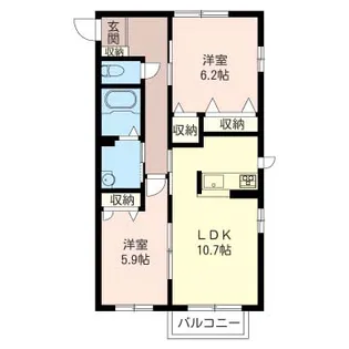 サファイアA【2階】の間取り