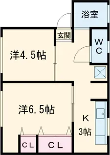 清原台パークハイツ【101号室】の間取り
