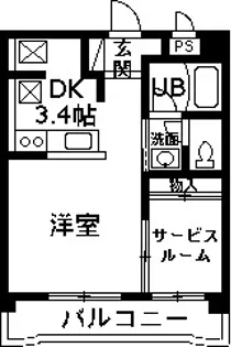 マンションパークハイム【1階】の間取り
