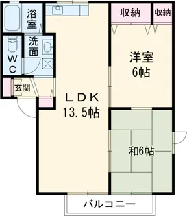 フォレスト元今泉【201号室】の間取り