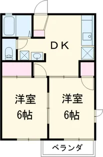 ベルジュールB【202号室】の間取り