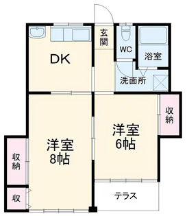 ドミールコート【101号室】の間取り