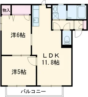 グランドルチェD【102号室】の間取り