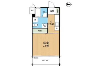 ゴールド仲座宜保【104号室】の間取り