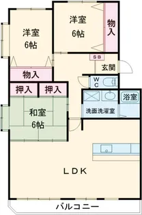 アリーグ石川【2階】の間取り