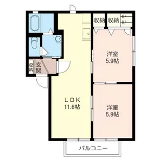 ステラハイツE【1階】の間取り