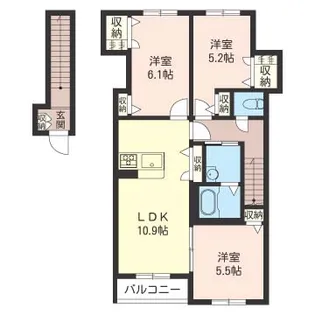 コーラルリーフ A【2階】の間取り