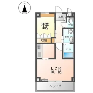 ベルメゾン三ノ町【2階】の間取り