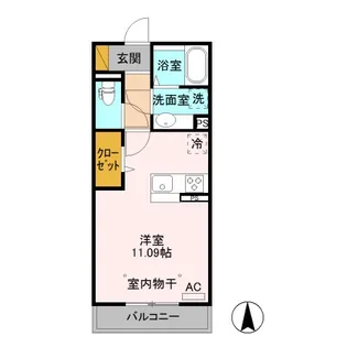 エクシブ【207号室】の間取り