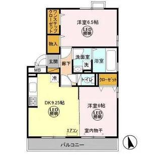 ハピネス C【2階】の間取り