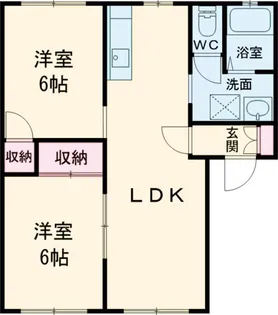 フォンティーヌオコノギ【2階】の間取り