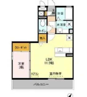 オーヴェル末広【3階】の間取り