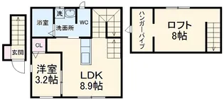 エスプレッソ【2D号室】の間取り