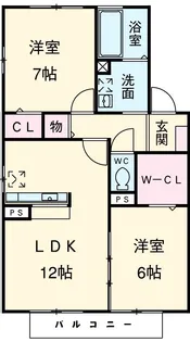 アステイオン花塚【201号室】の間取り