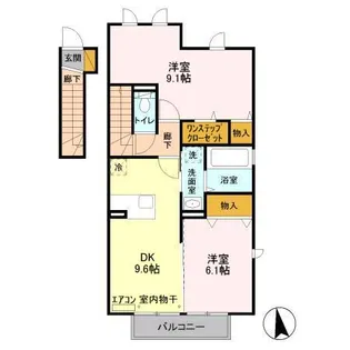 ファセリア B【2階】の間取り