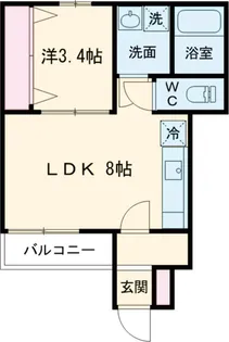グランツリー南千木【1階】の間取り