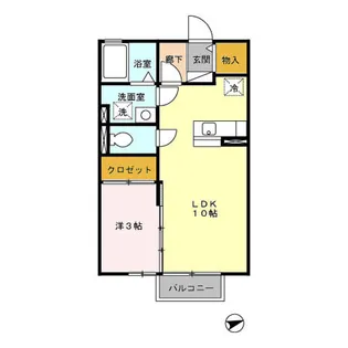 プランタンコリーヌⅡ【2階】の間取り