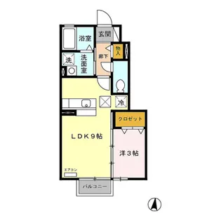メゾンソレーユ Ⅰ【1階】の間取り