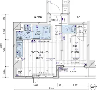 メインステージ府中中河原駅前【5階】の間取り