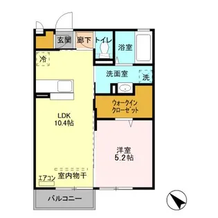 シャンテクレール I【2階】の間取り