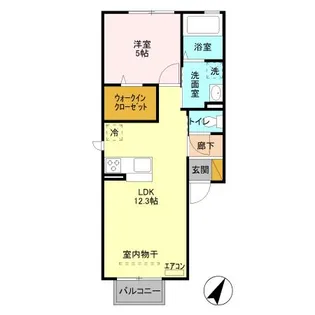 ベアー フルーツ【2階】の間取り