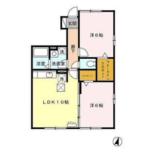 ワイズガーデン A【1階】の間取り